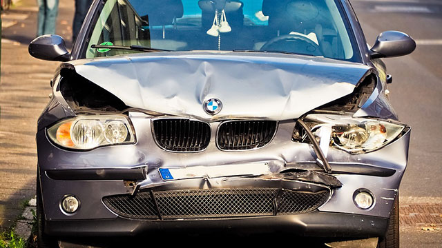 Crashed BMW